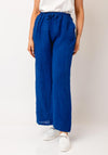 Serafina Collection One Size Linen Trousers, Royal Blue