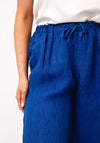 Serafina Collection One Size Linen Trousers, Royal Blue