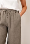 Serafina Collection One Size Linen Trousers, Taupe