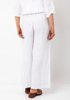 Serafina Collection One Size Pinstripe Linen Trousers, White