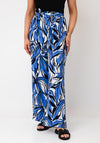 Serafina Collection Printed Elasticated Trousers, Blue