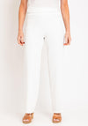 Serafina Collection Textured Wide Leg Trousers, White