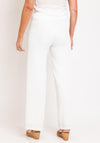 Serafina Collection Textured Wide Leg Trousers, White