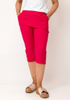 Serafina Elasticated Slim Leg Pocket Detail Capri Trousers, Pink