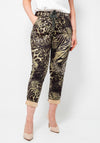 Serfina Collection Animal Print Trousers, Green