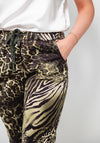 Serfina Collection Animal Print Trousers, Green