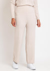 Serafina Collection Casual Wide Leg Knit Trousers, Apricot