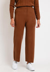 Serafina Collection Casual Wide Leg Knit Trousers, Coffee