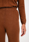 Serafina Collection Casual Wide Leg Knit Trousers, Coffee