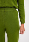 Serafina Collection Casual Wide Leg Knit Trousers, Green