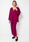 Serafina Collection One Size Tunic and Trouser Co-Ord, Purple
