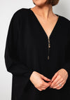 Serafina Collection One Size Tunic and Trouser Co-Ord, Black