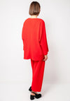 Serafina Collection One Size Tunic and Trouser Co-Ord, Red