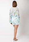 Serafina Collection Floral Blouse and Shorts Co-Ord, Blue