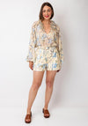 Serafina Collection Floral Blouse and Shorts Co-Ord, Yellow