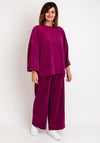 Serafina Collection One Size Casual Corduroy Set, Plum