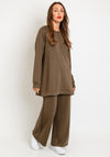 Serafina Collection Casual Two-Piece, Khaki
