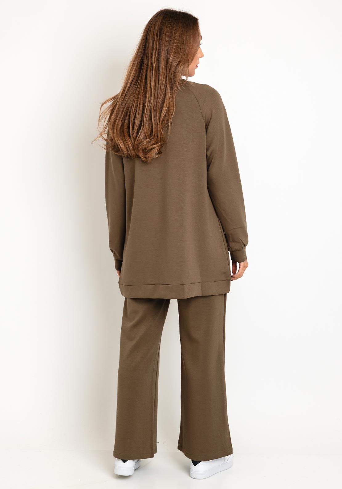 Serafina Collection Casual Two-Piece, Khaki