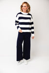 Serafina Collection One Size Knit Jumper and Trouser Co-Ord, Navy