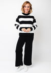 Serafina Collection One Size Knit Jumper and Trouser Co-Ord, Black