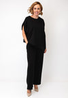 Serafina Collection Asymmetric Top and Trouser Co-Ord, Black