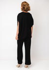 Serafina Collection Asymmetric Top and Trouser Co-Ord, Black