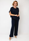 Serafina Collection Asymmetric Top and Trouser Co-Ord, Navy