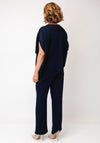 Serafina Collection Asymmetric Top and Trouser Co-Ord, Navy