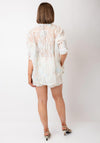 Serafina Collection Lace Floral Blouse and Shorts Co-Ord, Cream Multi