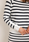 Serafina Collection One Size Striped Knitted Two Piece, White