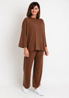Serafina Collection One Size Sweater and Trouser Set, Brown