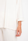 Serafina Collection One Size Sweater and Trouser Set, Cream