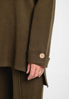 Serafina Collection Knit Sweater & Wide Leg Trouser Set, Green