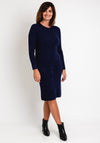 Serafina Collection Sweater and Skirt Set, Navy