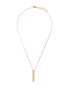 Jewellery Bar Collection Vertical Bar Pendant Necklace, Gold