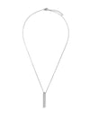 Jewellery Bar Collection Vertical Bar Pendant Necklace, Silver