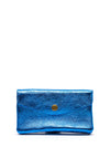 Serafina Collection Metallic Faux Leather Coin Wallet, Blue Glitter