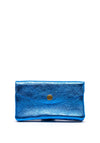 Serafina Collection Metallic Faux Leather Coin Wallet, Blue Glitter
