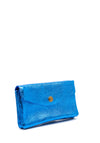 Serafina Collection Metallic Faux Leather Coin Wallet, Blue Glitter