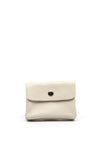 Serafina Collection Faux Leather Small Coin Wallet, Cream