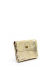 Serafina Collection Metallic Faux Leather Small Coin Wallet, Gold