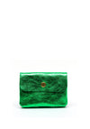 Serafina Collection Metallic Faux Leather Small Coin Wallet, Green Glitter
