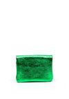 Serafina Collection Metallic Faux Leather Small Coin Wallet, Green Glitter