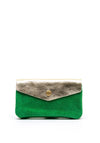 Serafina Collection Faux Leather Coin Wallet, Green & Gold