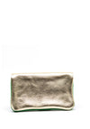 Serafina Collection Faux Leather Coin Wallet, Green & Gold