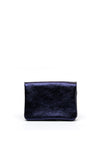 Serafina Collection Metallic Faux Leather Small Coin Wallet, Navy Glitter
