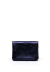 Serafina Collection Metallic Faux Leather Small Coin Wallet, Navy Glitter