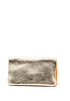 Serafina Collection Faux Leather Coin Wallet, Orange & Gold