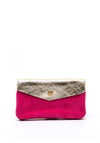 Serafina Collection Faux Leather Coin Wallet, Pink & Gold