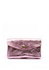 Serafina Collection Metallic Faux Leather Coin Wallet, Pale Pink Glitter